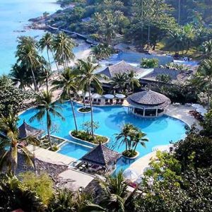 Thailand Honeymoon Packages Melati Beach Resort & Spa Aerial View Of Pool And Sea