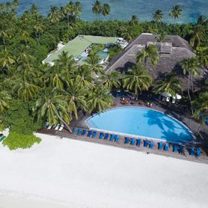 Maldives Honeymoon Packages Medhufushi Island Resort Areial View 4