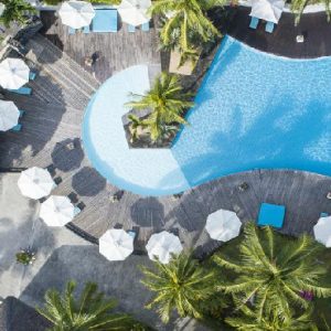 Mauritius Honeymoon Packages Solana Beach Pool Ariel View