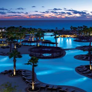 Mexico Honeymoon Packages Secrets Playa Mujeres Pool At Night