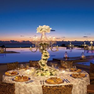 Mexico Honeymoon Packages Secrets Playa Mujeres Wedding Dinner Setup