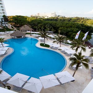 Mexico Honeymoon Packages Le Blanc Spa Resort Cancun Aerial View Of Lagoon Pool