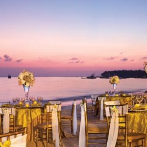 Dominican Republic Honeymoon Packages Dreams Palm Beach Punta Cana Beach Wedding Reception At Sunset