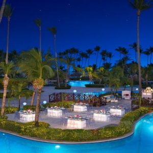 Dominican Republic Honeymoon Packages Dreams Palm Beach Punta Cana Wedding Dinner Pool Setup