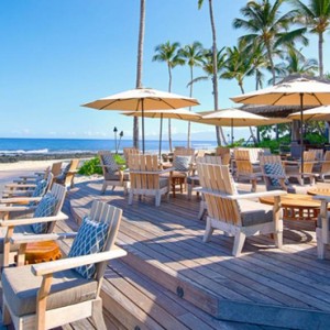 Hawaii Honeymoon Packages Four Seasons Hualalai Hawaii Big Island Beach Tree Lounge