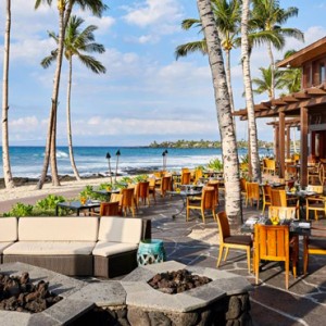 Hawaii Honeymoon Packages Four Seasons Hualalai Hawaii Big Island ULU Ocean Grill