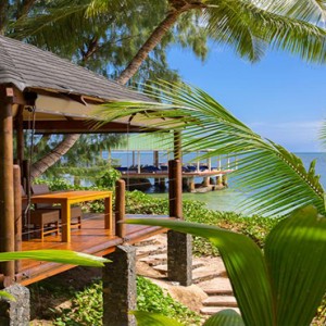 Coco de Mer & Black Parrot Suites - Luxury Seychelles Honeymoon Packages - deck view