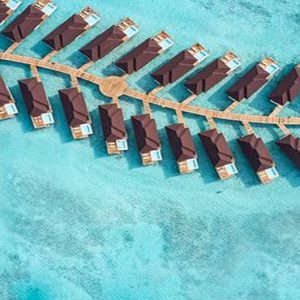 Maldives Honeymoon Packages Sun Siyam Olhuveli Aerial View Of Water Villas