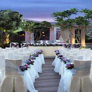 Park Hotel Clarke Quay - Luxury Singapore Honeymoon packages - wedding setup