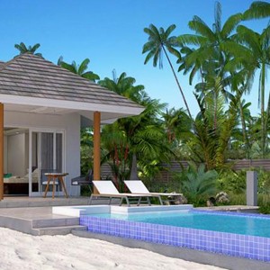 Beach Pool Villa with Jacuzzi - Luxury Maldives Honeymoons - Kandima Island Resort