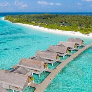 Maldives Honeymoon Packages Furaveri Island Maldives Aerial View Of Overwater Bungalows