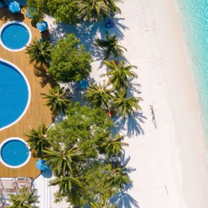 Maldives Honeymoon Packages Furaveri Island Maldives Aerial View Of Pool