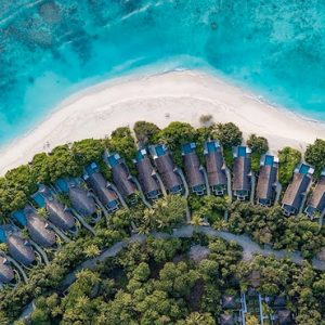 Maldives Honeymoon Packages Furaveri Island Maldives Aerial View Of Villas1