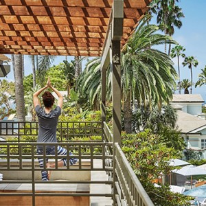 yoga - Fairmont Miramar Hotel and Bungalows - luxury los angeles honeymoon packages