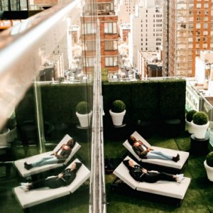 terrace - CitizenM New York Times Square Hotel - Luxury New York Honeymoon Packages