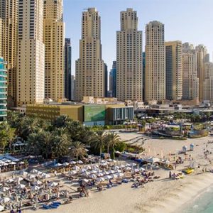 Dubai Honeymoon Packages Hilton Dubai Jumeirah Beach Aerial View