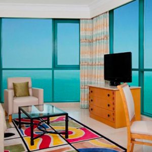 Dubai Honeymoon Packages Hilton Dubai Jumeirah Beach King Gulf Suite With Sea View Living Room