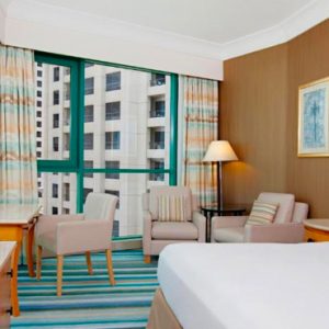 Dubai Honeymoon Packages Hilton Dubai Jumeirah Beach King Panoramic Suite With Sea View Bedroom
