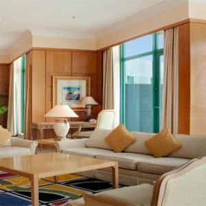 Dubai Honeymoon Packages Hilton Dubai Jumeirah Beach Royal Suite Sea View Living Room 2