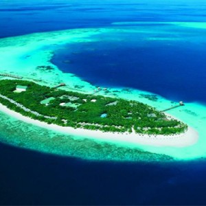 Reethi Beach Resort - Maldives Honeymoon Packages - aerial view