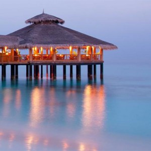 Reethi Beach Resort - Maldives Honeymoon Packages - moodhu bar at sunset