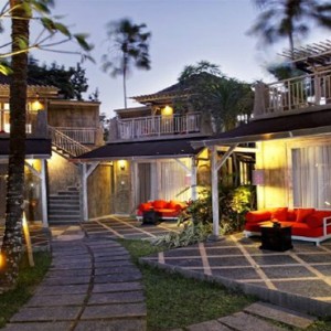 Segara Village hotel - Bali Honeymoon Packages - Bungalow exterior at night