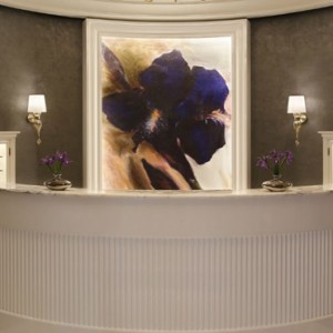 spa reception - St Regis Dubai - luxury dubai honeymoon packages