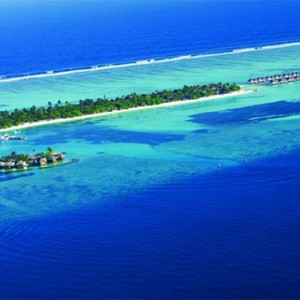 Four Seasons Resort Maldives at Kuda Huraa - Maldives Honeymoon Packages - aerial view