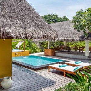 Four Seasons Resorts at Landaa Giraavaru - Maldives Luxury Honeymoon Packages - Beach Bungalow with Pool exterior
