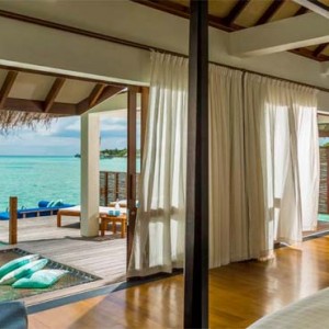 Four Seasons Resorts at Landaa Giraavaru - Maldives Luxury Honeymoon Packages - Sunset Water Villa view