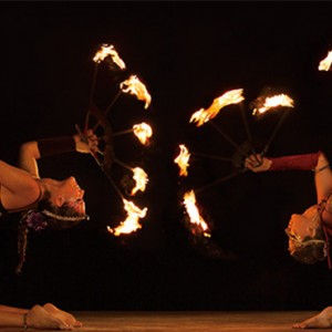 fire show - Dreams Sands Cancun Resort & Spa - Mexico Luxury honeymoon packages