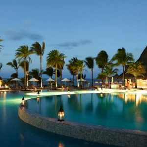 Pool at night - LUX Belle Mare - Luxury Mauritius Holidays