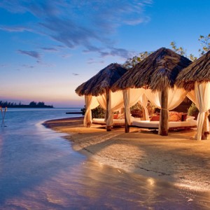 cabanas at night - Sandals Royal Caribbean - Luxury Jamaica Honeymoons