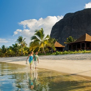 couple on the beach - lux le morne mauritius - luxury mauritius honeymoons