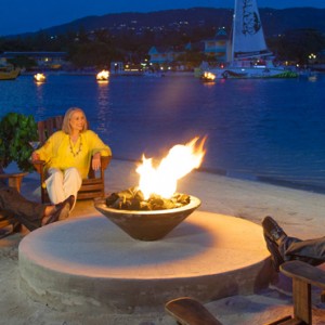 fire pit - Sandals Royal Caribbean - Luxury Jamaica Honeymoons