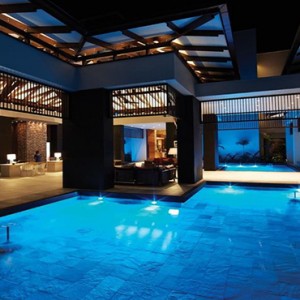 Eden Bleu Hotel - Luxury Seychelles Honeymoon packages - pool at night