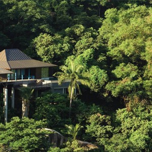 Four Seasons Resort Seychelles - Luxury Seychelles Honeymoon packages - Garden view villa aerial view