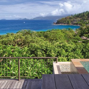 Four Seasons Resort Seychelles - Luxury Seychelles Honeymoon packages - Hilltop ocean view villa pool view