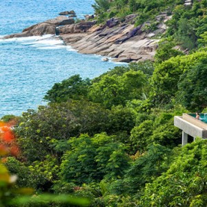 Four Seasons Resort Seychelles - Luxury Seychelles Honeymoon packages - Hilltop ocean view villa view