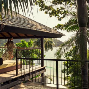 Four Seasons Resort Seychelles - Luxury Seychelles Honeymoon packages - Ocean view villa balcony