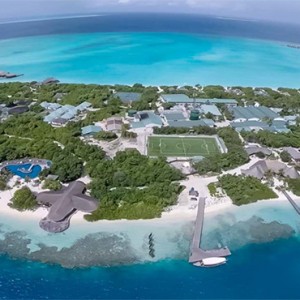 Hideaway Beach Resort and Spa - Luxury Maldives honeymoon packages - aerial view1