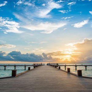 Hideaway Beach Resort and Spa - Luxury Maldives honeymoon packages - jetty view