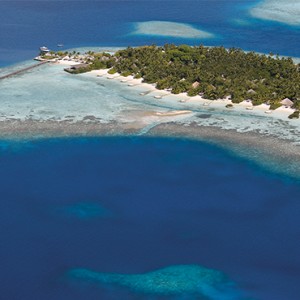 Nika Island Resort and Spa - Luxury Maldives Honeymoon Packages - aerial view