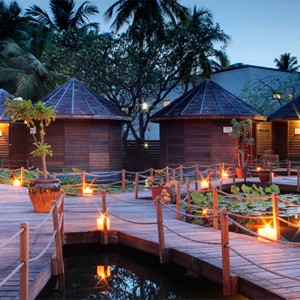 Nika Island Resort and Spa - Luxury Maldives Honeymoon Packages - lotus spa night