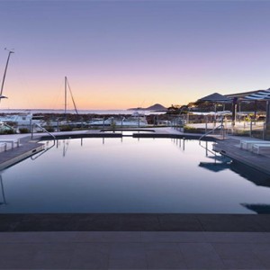 Anchorage Port Stephens - Luxury Australia Honeymoon packages - pool and marina