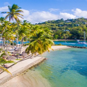 Capella Marigot Bay Resort and Spa - Luxury St Lucia honeymoon packages - Beach