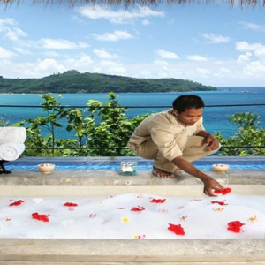 MAIA Luxury Resort and Spa - Luxury Seychelles Honeymoon Packages - bath with a view