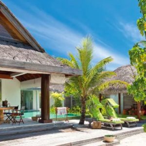 Maldives Honeymoon Packages Naladhu Private Island Maldives Beach House With Pool Bedroom Exterior