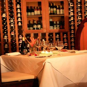 Ti Kaye Resort and Spa - Luxury St Lucia Honeymoon packages - dinner for two wine cellar