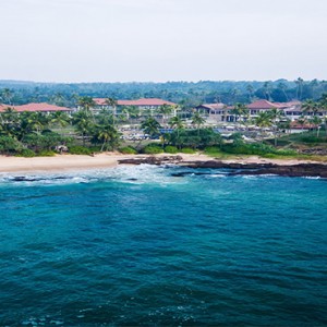 Anantara Peace Haven Tangalle Resort - Luxury Sri Lanka Honeymoon packages - aerial sea view